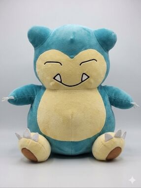 Pokémon Snorlax Plush 12” Soft Stuffed Toy Blue Cream EUC